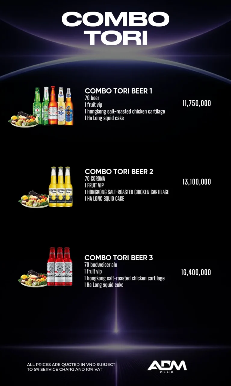 Menu ADM Club – Combo Tori Beer