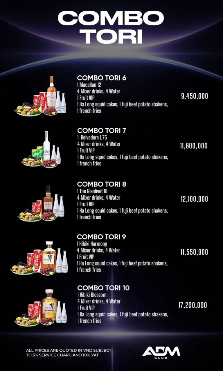 Menu ADM Club – Combo Tori 6–10