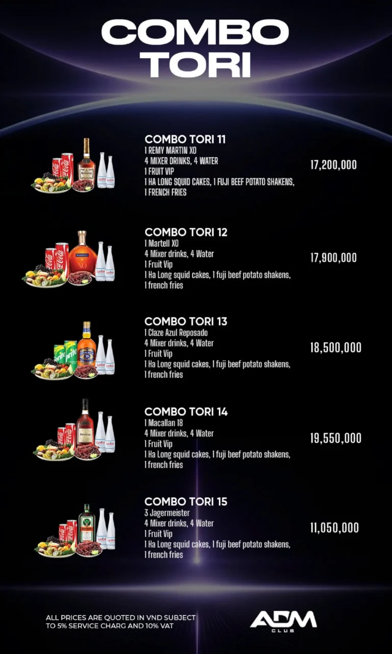 Menu ADM Club – Combo Tori 11–15