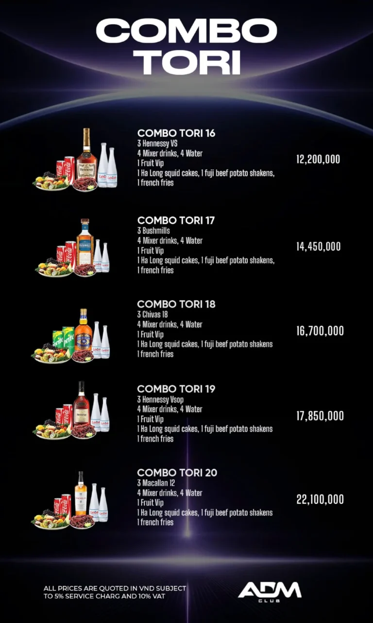 Menu ADM Club – Combo Tori 16–20