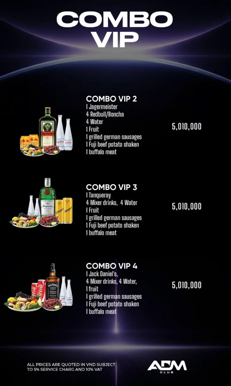 Menu ADM Club – Combo VIP 2–4